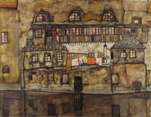 House Wall by the River by Egon Schiele