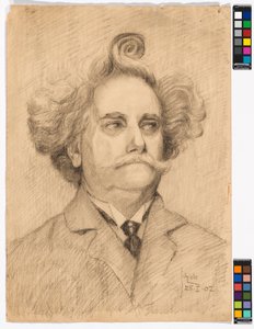 Portrait of a Man with Hair Curl by Egon Schiele