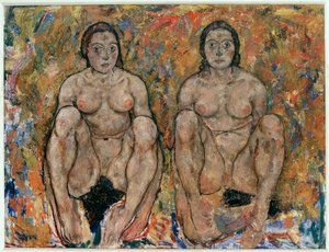 Squatting Women by Egon Schiele