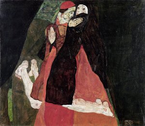 The Cardinal and the Nun by Egon Schiele