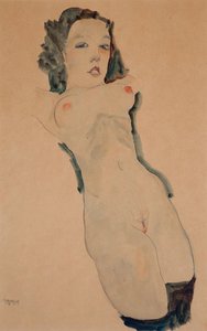 Reclining Nude with Black Stockings
