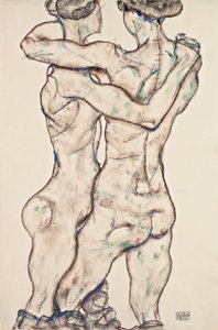 Embracing Nude Girls by Egon Schiele