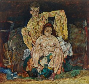 The Family Squatting Couple, 1918