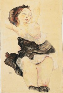 Young Girl Reclining, Half Nude