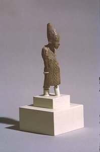 Figure of a King Wearing the White Crown of Upper Egypt and the Cloak of the Sed-festival, from the Temple of Osiris, Abydos, Early Dynastic Period, c.3000 BC
