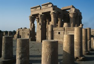 View of the Roman and Ptolemaic Double Temple of Sobek and Haroeris on the River Nile by Egyptian