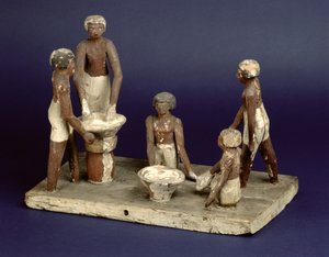 Model of five men brewing, from Beni Hasan, Middle Kingdom, c.2035-1668 BC