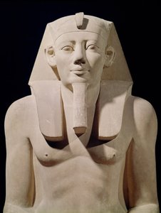 Seated statue of Sesostris I, originally from the Mortuary Temple of Sesostris I at al-Lisht (detail)