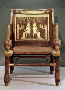 Chair belonging to Princess Satamun, daughter of Amenophis III, New Kingdom, c.1391-1353 BC by Egyptian 18th Dynasty