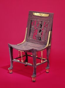 Chair, from the Tomb of Tutankhamun depicting the spirit of millions of years