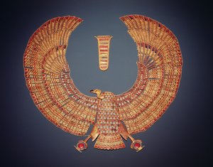 Collar in the form of the vulture goddess Nekhbet, from the tomb of Tutankhamun, New Kingdom