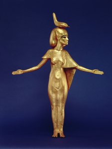 Goddess Selket from the Canopic Shrine, from the Tomb of Tutankhamun (c.1370-1352 BC) New Kingdom (detail)