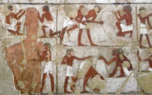 Egyptian antiquity: painting decorating the tomb of Rekhmire, vizir of the 18th dynasty by Egyptian 18th Dynasty