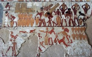 Egyptian antiquity: painting decorating the tomb of Rekhmire (TT100), vizir of the 18th dynasty by Egyptian 18th Dynasty