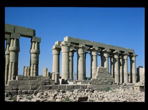 External view from the South of the colonnade of Amenophis III, New Kingdom