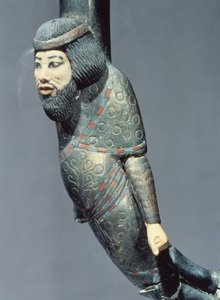 Figure of a Syrian from the end of a ceremonial cane, from the tomb of Tutankhamun