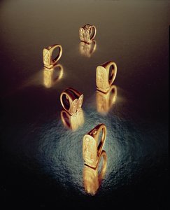 Five rings, from the Tomb of Tutankhamun, New Kingdom