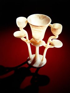 Lamp in the form of three lotus flowers, from the tomb of Tutankhamun, New Kingdom