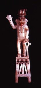 Leomorphic unguent vase, from the Tomb of Tutankhamun by Egyptian 18th Dynasty