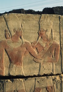 Painted Relief, Temple of Amun, Karnak Temple Complex by Egyptian 18th Dynasty