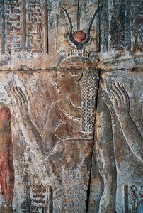 Relief of Hatshepsut depicted as Hathor by Egyptian 18th Dynasty