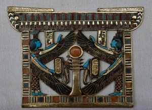 Temple-shaped Breastplate, Treasury of Tutankhamun, Egypt, Egyptian Civilization, New Kingdom, Dynasty XVIII by Egyptian 18th Dynasty