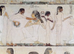 The Toilet of Noblewomen, from the Tomb of Rekhmire, vizier of Tuthmosis III and Amenhotep II, New Kingdom
