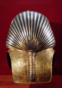 The back of the gold mask, from the Treasure of Tutankhamun