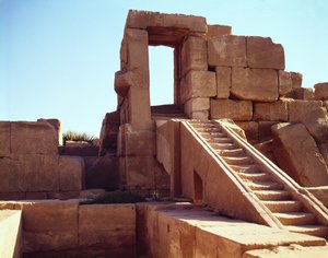 The stairway leading to the Festival hall of Tuthmosis III in the Great Temple of Amun, New Kingdom