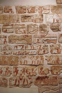 Wall of Akhenaten, New Kingdom, Dynasty XVIII by Egyptian 18th Dynasty