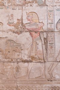 Wall Reliefs, Great Hypostyle Hall, Karnak Temple Complex, Luxor, Egypt by Egyptian 18th Dynasty