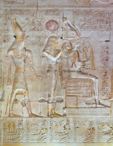Coloured Relief, Temple of Seti I, Abydos, Egypt by Egyptian 19th Dynasty