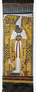 Mural painting of Osiris in Burial chamber from 19th dynasty by Egyptian 19th Dynasty