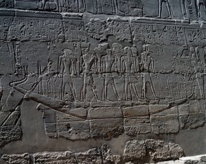 Funerary boat (detail) by Egyptian 19th Dynasty