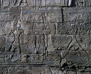 Queen Hatshepsut before God Amun (detail) by Egyptian 19th Dynasty