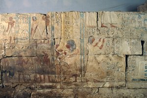 Relief from the Tomb of Netcherouymes, high official of Ramesses II, Saqqara, Egypt, Egyptian Civilization, New Kingdom, Dynasty XIX by Egyptian 19th Dynasty