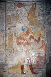 Relief of Sethos I (1303-1290 BC) and Isis, New Kingdom