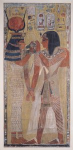 The Goddess Hathor Placing the Magic Collar on Seti I by Egyptian 19th Dynasty
