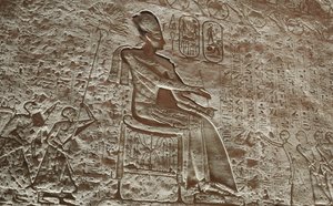 The great temple of Abu Simbel by Egyptian 19th Dynasty