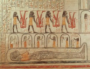 Detail from the Book of the Earth, from the Burial Chamber of the Tomb of Ramesses VI by Egyptian 20th Dynasty