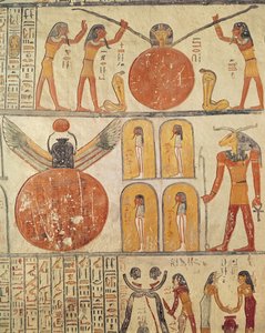 Detail from the Book of the Earth, from the burial chamber of the Tomb of Ramesses VI, New Kingdom