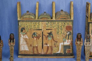 Ushabti casket with a scene of psychostasis, Third Intermediate Period