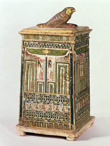 Canopic jar box, from Saqqara, Late Period by Egyptian 26th Dynasty