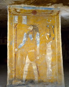 Wall Paintings from Tomb of Pa Nentwy by Egyptian 26th Dynasty