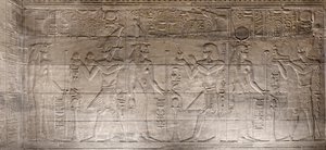 Reliefs in the Inner Sanctuary, Philae Temple, Aswan, Egypt by Egyptian 30th Dynasty