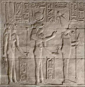 Reliefs in the Inner Sanctuary, Philae Temple, Aswan, Egypt by Egyptian 30th Dynasty