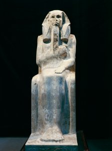 Statue of Pharaoh Gioser, from Saqqara, Dynasty III by Egyptian 3rd Dynasty