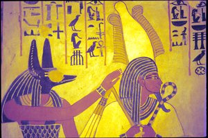 Wall Painting, Tomb of Sennufer by Egyptian Egyptian