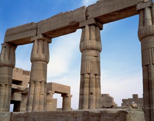 View of the Temple of Karnak, Egypt by Egyptian Egyptian