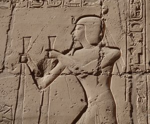 Pharaoh Wearing a Cobra, Luxor Temple by Egyptian Egyptian